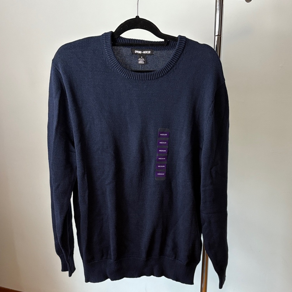 Navy Blue Men's Sweater Medium